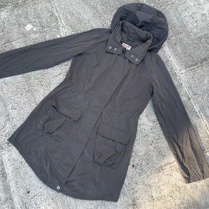 Mossimo Supply Co Women Long Jacket Coat Hooded Charcoal Size S
